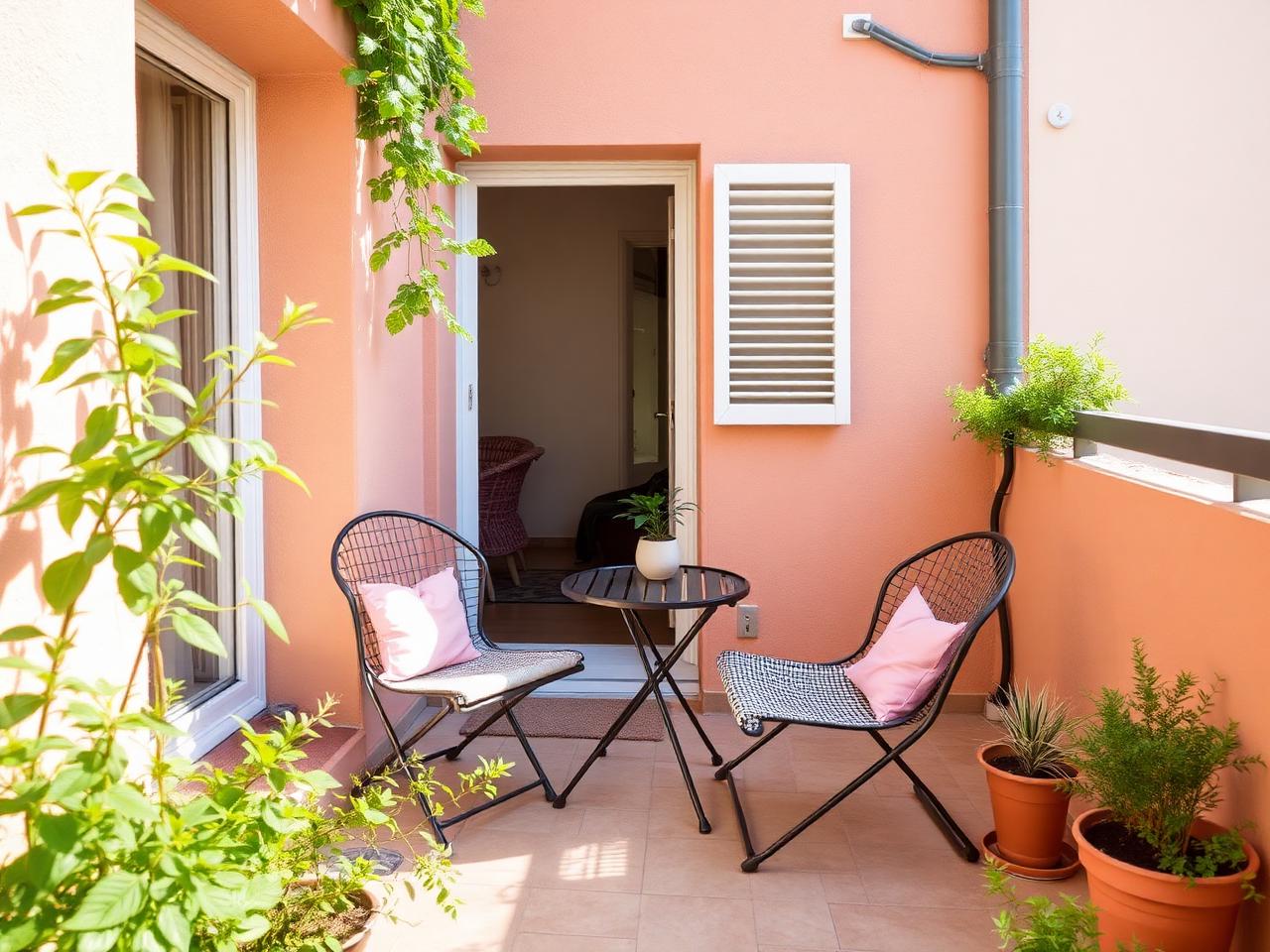 Kleine Terrasse im Freien
